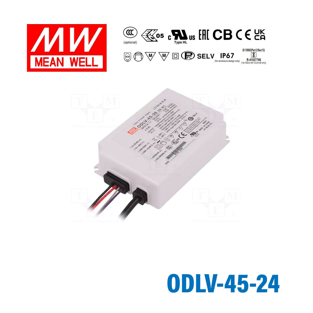 Mean Well ODLV-45-24 Power Supply 45W 24V, Dimmable 1.88A