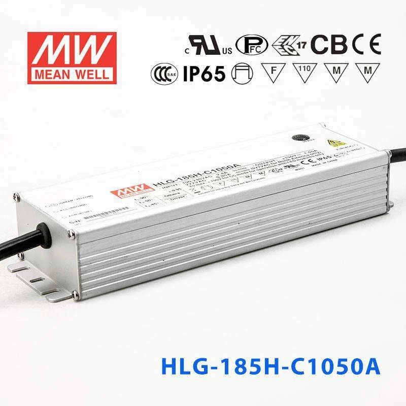Mean Well HLG-185H-C1050A Power Supply 199.5W 1050mA - Adjustable