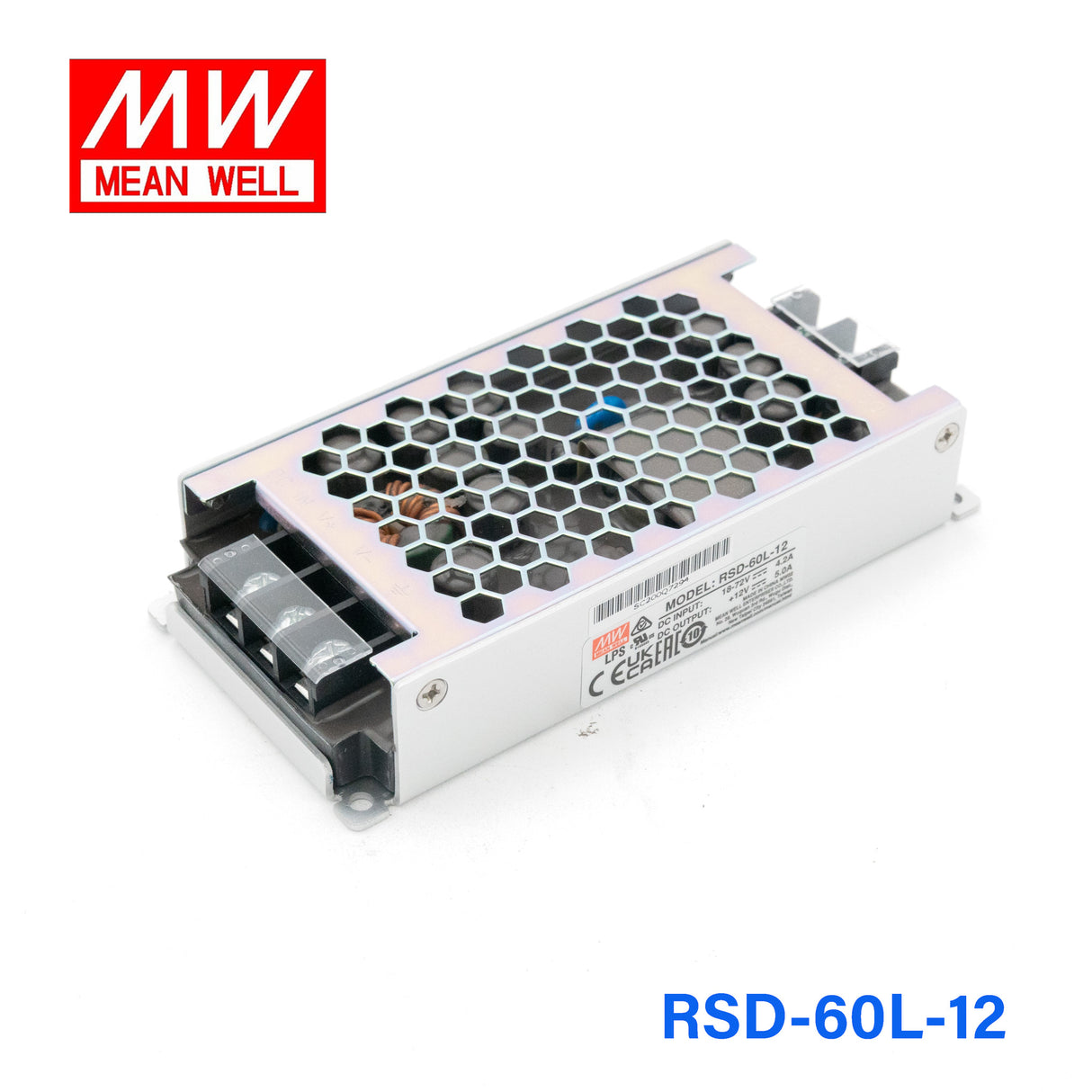 Mean Well RSD-60L-12 DC-DC Converter - 60W - 18~72V in 12V out 5A