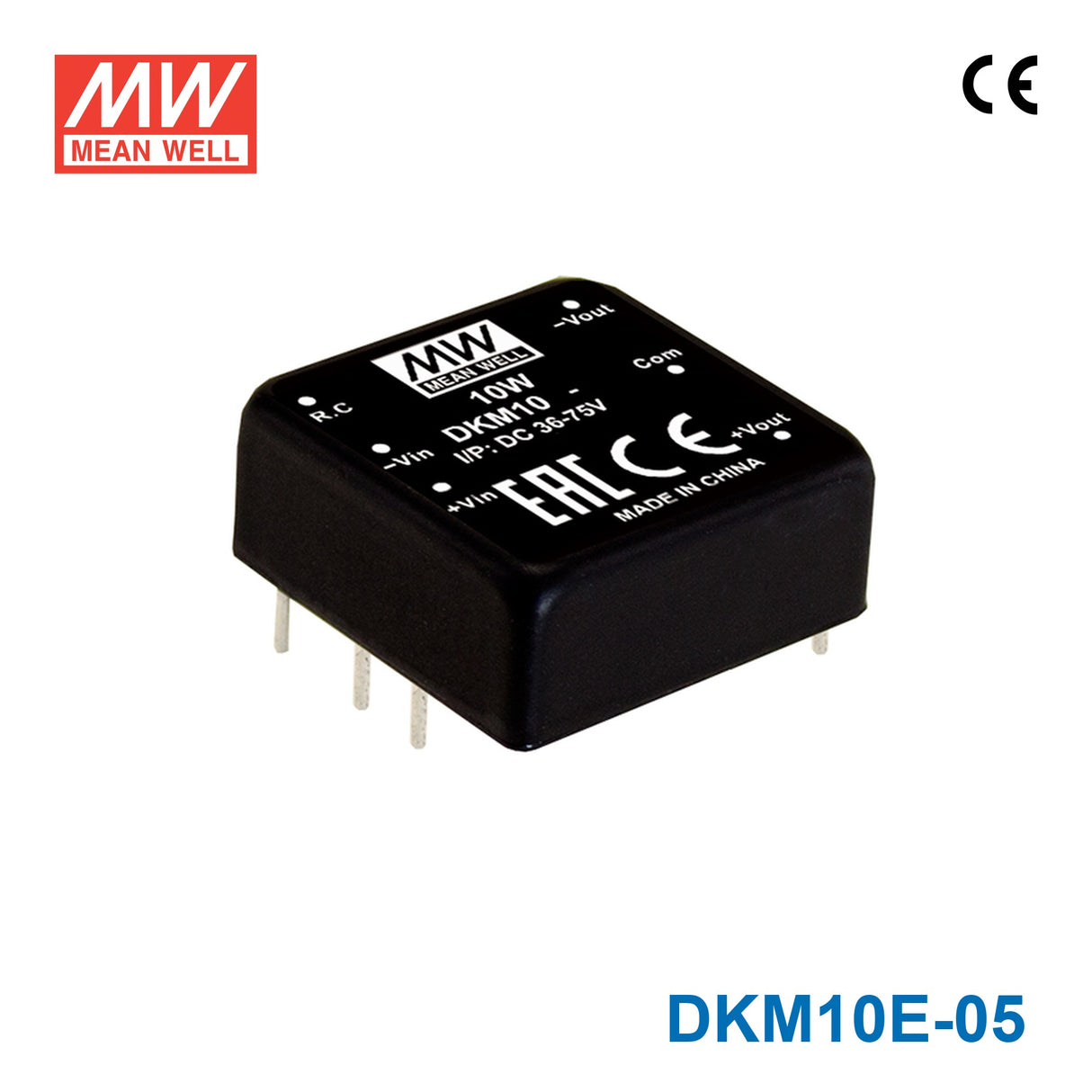 Mean Well DKM10E-05 DC-DC Converter - 10W - 4.7~9V in ±5V out