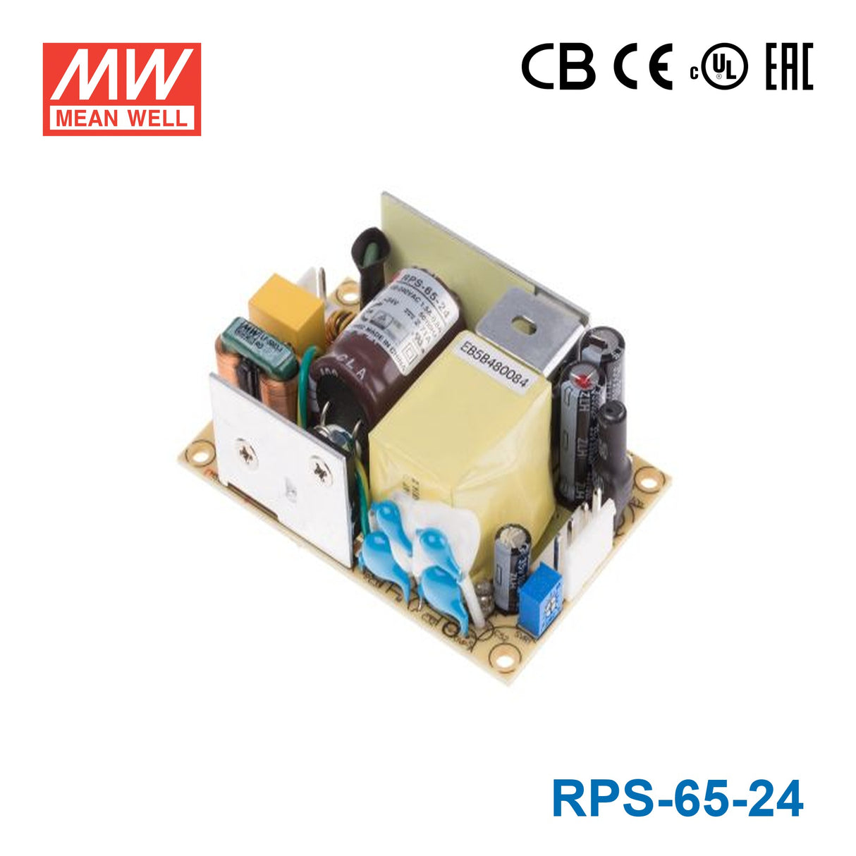 Mean Well RPS-65-24 Green Power Supply W 24V 2.71A - Medical Power Supply