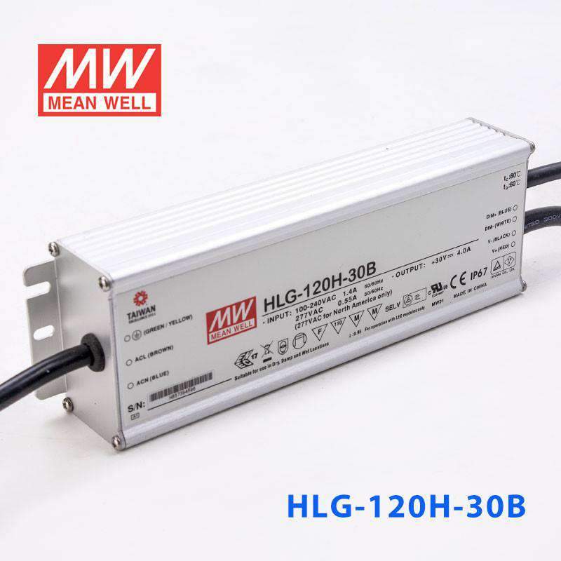 Mean Well HLG-120H-30B Power Supply 120W 30V- Dimmable 4A