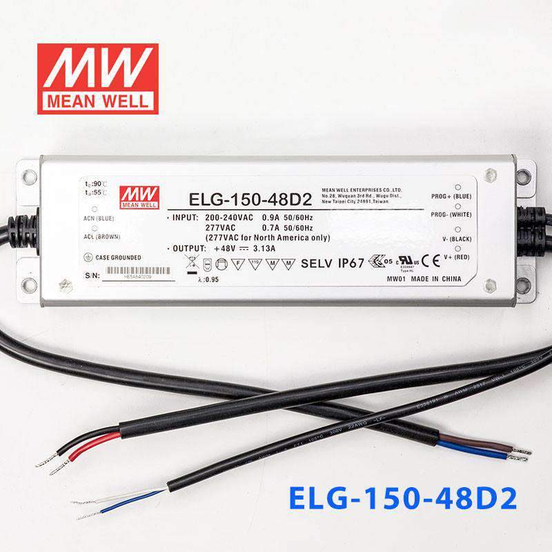 Mean Well ELG-150-48D2 AC-DC Single output LED Driver Mix Mode (CV+CC) with PFC 3.13A - PHOTO 2