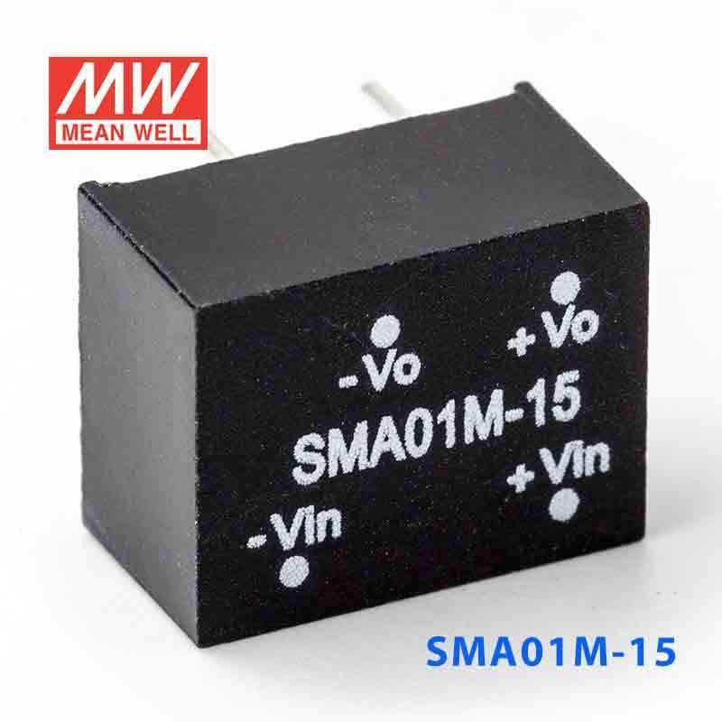 Mean Well SMA01M-15 DC-DC Converter - 1W - 10.8~13.2V in 15V out 67mA - PHOTO 3