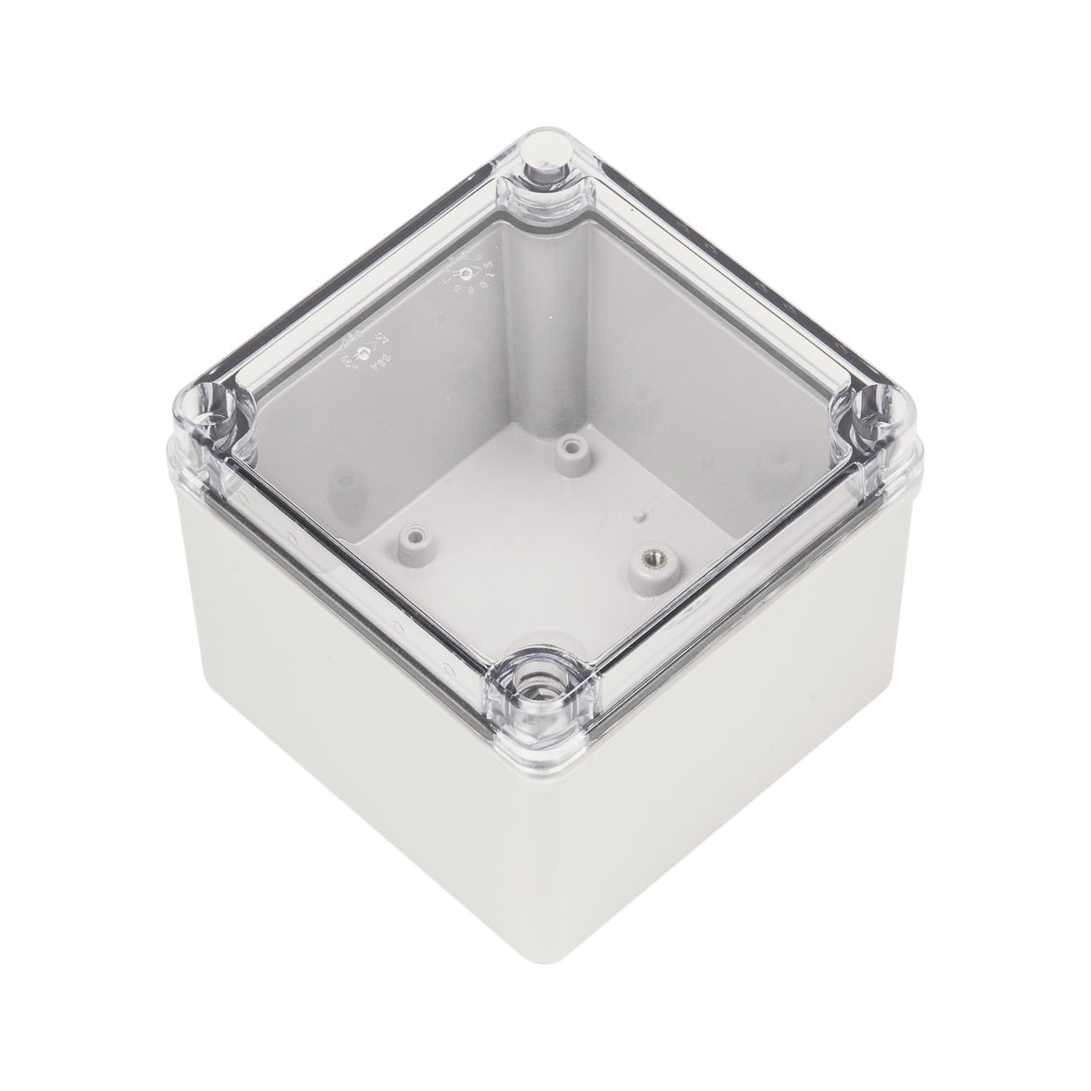 Boxco S-Series 4.92 x 4.92 x 3.94 Inches(125x125x100mm) Plastic Enclosure, IP67, IK08, ABS, Transparent Cover, Screw Type - PHOTO 3