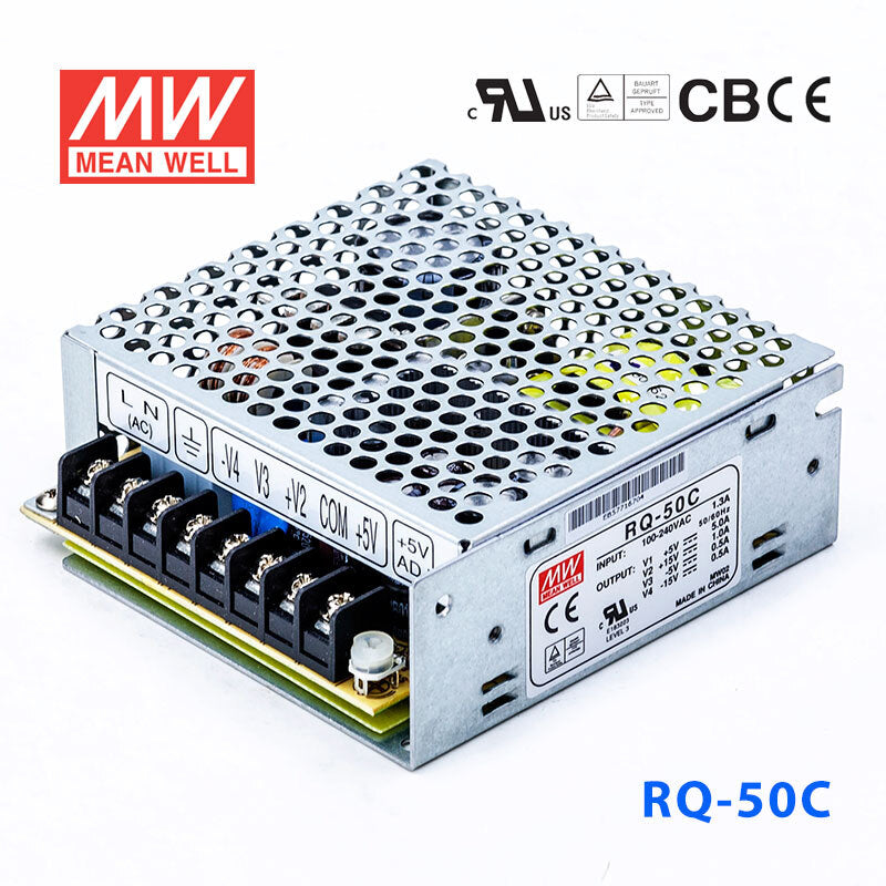 Mean Well RQ-50C Power Supply 50W 5V 15V -5V-15V 5A
