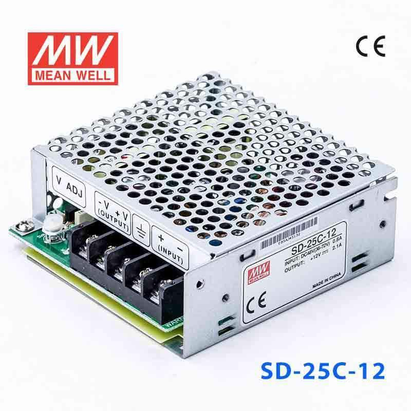 Mean Well SD-25C-12 DC-DC Converter - 25W - 36~72V in 12V out 2.1A