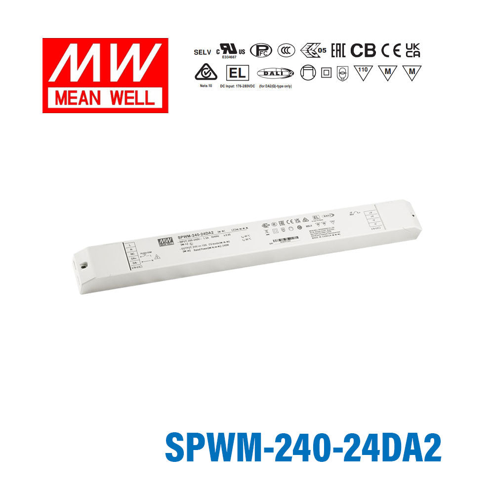 MEAN WELL SPWM-240-24DA2 240W 24V CV LED Driver
