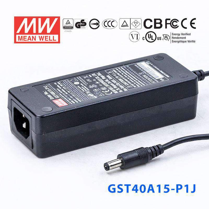 Mean Well GST40A15-P1JPower Supply 40W 15V 2.67A