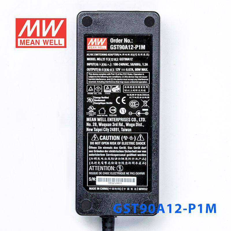 Mean Well GST90A12-P1M Power Supply 80W 12V