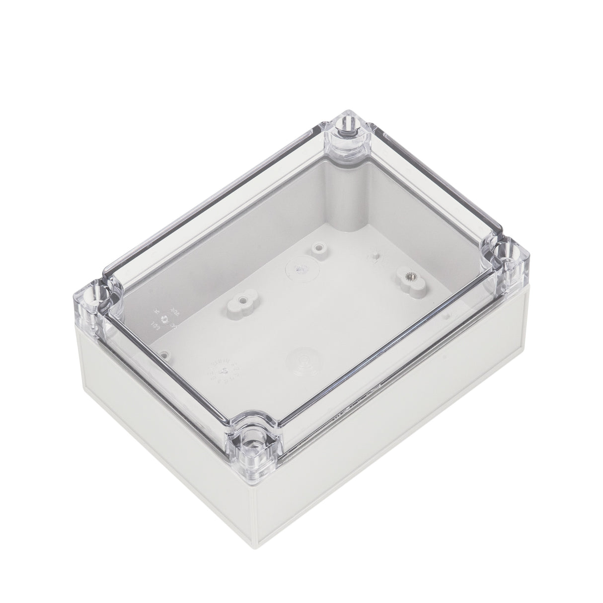 Boxco S-Series 4.92 x 6.89 x 2.95 Inches(125x175x75mm) Plastic Enclosure, IP67, IK08, ABS, Transparent Cover, Screw Type - PHOTO 3