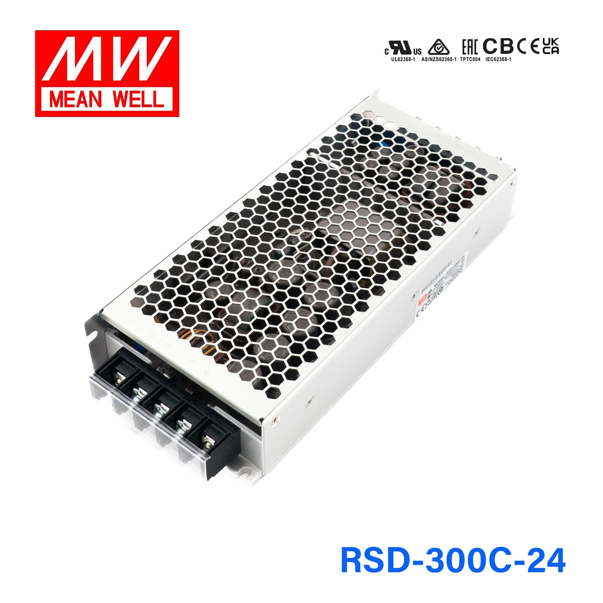Mean Well RSD-300C-24 DC-DC Converter - 300W - 33.6~62.4V in 24V out 12.5A