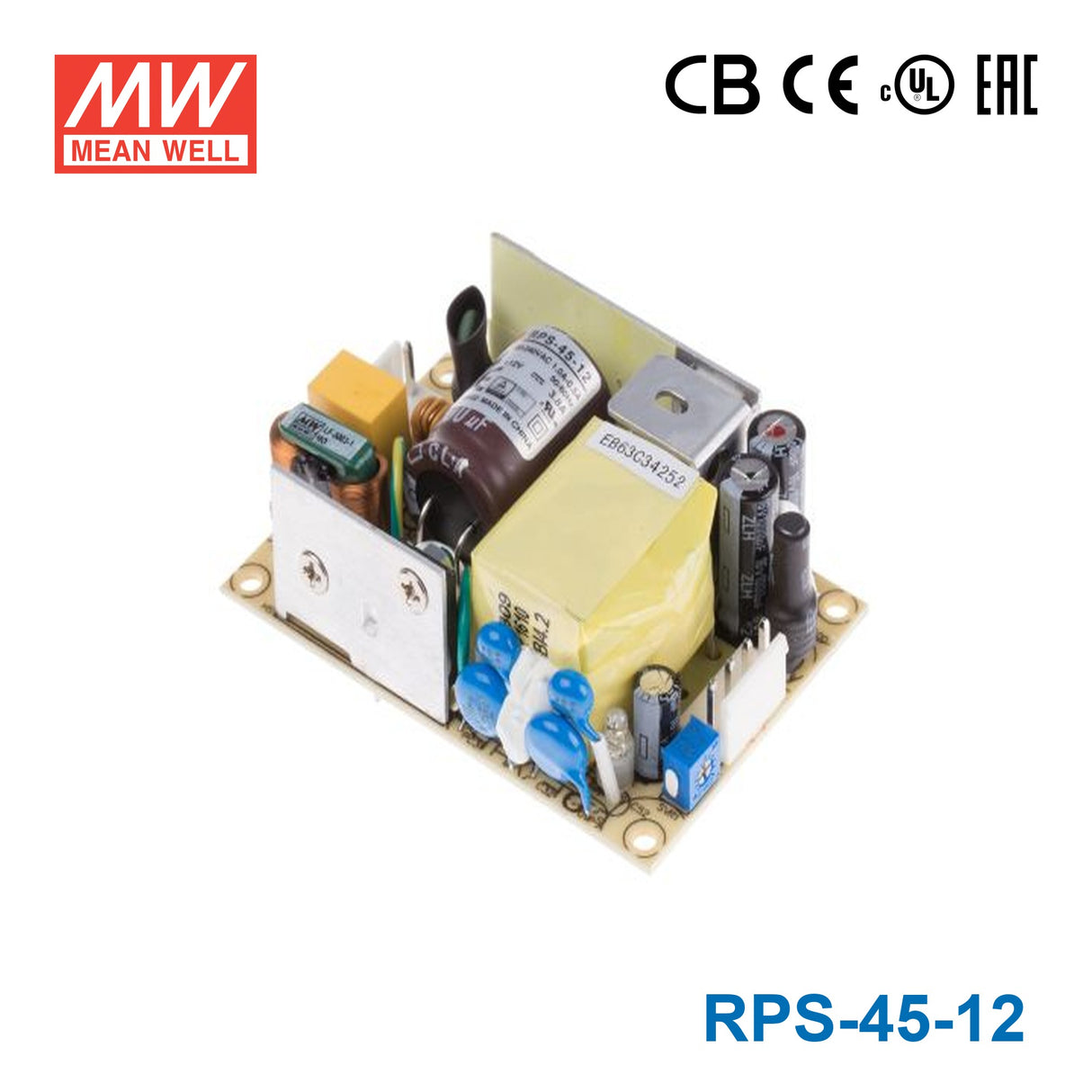 Mean Well RPS-45-12 Green Power Supply W 12V 3.8A - Medical Power Supply