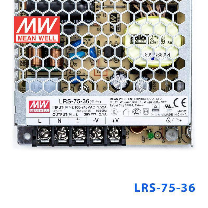 Mean Well LRS-75-36 Power Supply 75W 36V 2.1A - PHOTO 2