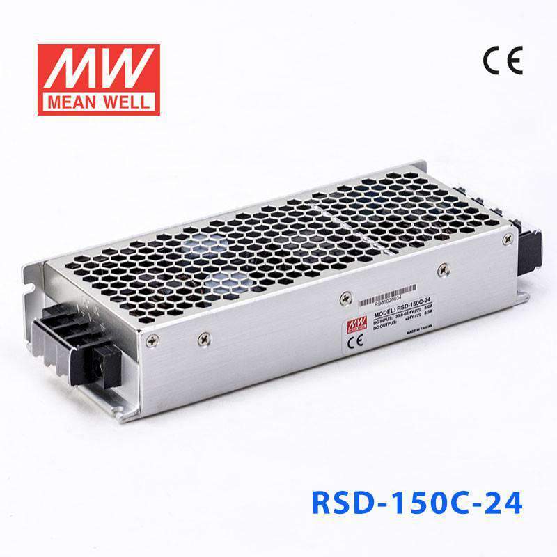 Mean Well RSD-150C-24 DC-DC Converter - 151.2W - 33.6~62.4V in 24V out 6.3A