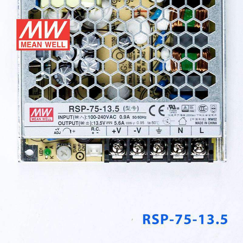 Mean Well RSP-75-13.5 Power Supply 75W 13.5V 5.6A - PHOTO 2