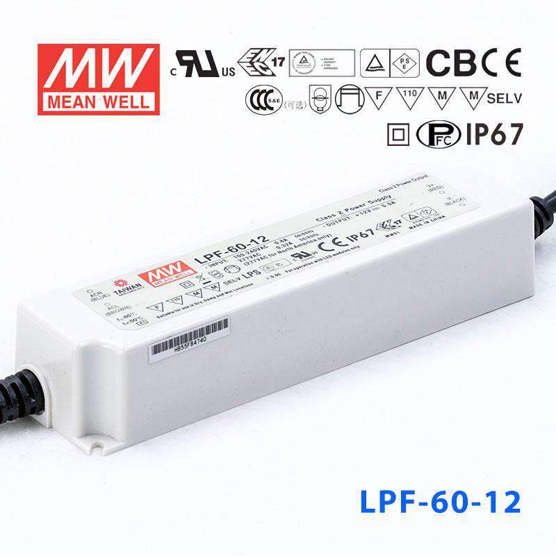 Mean Well LPF-60-12 Power Supply 60W 12V 5A