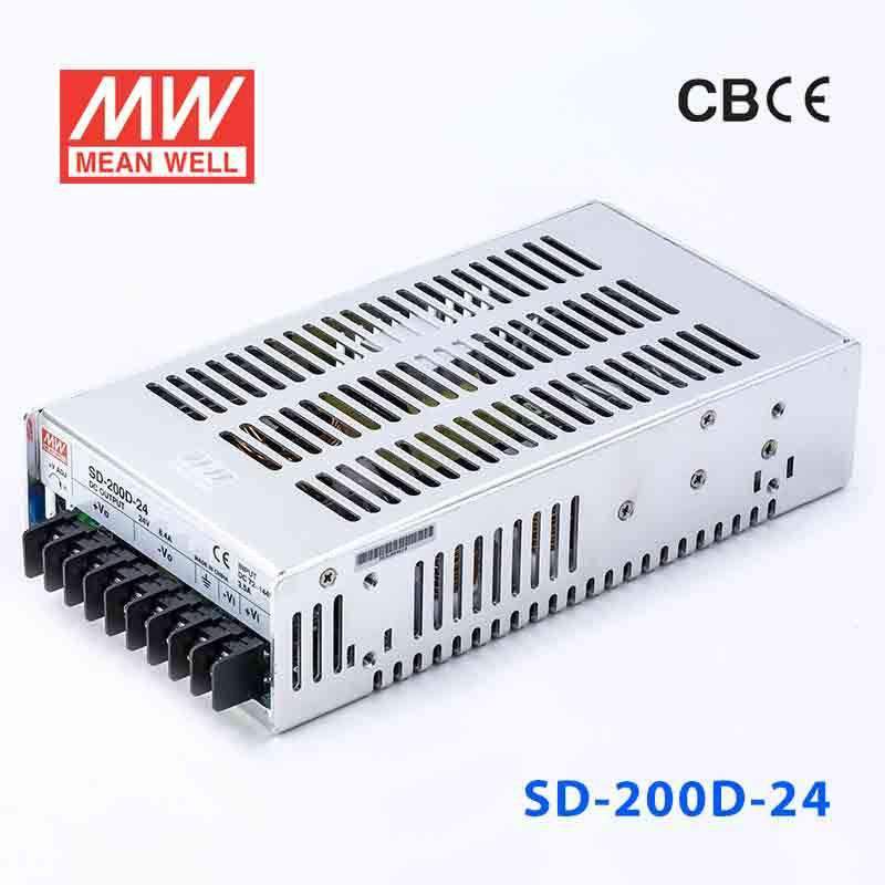 Mean Well SD-200D-24 DC-DC Converter - 200W - 72~144V in 24V out 16.7A
