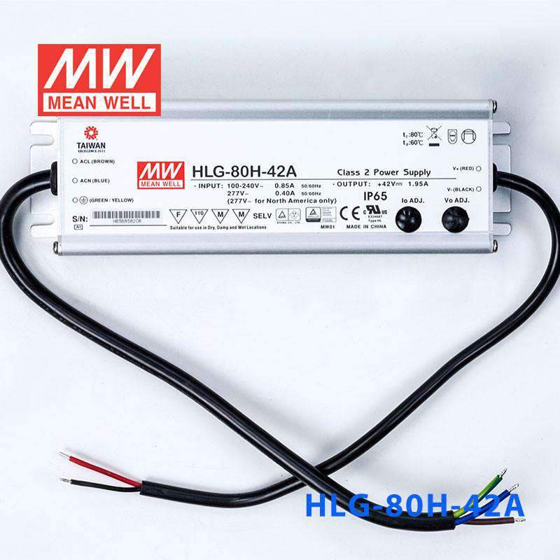 Mean Well HLG-80H-42A Power Supply 80W 42V - Adjustable 1.95A - PHOTO 2