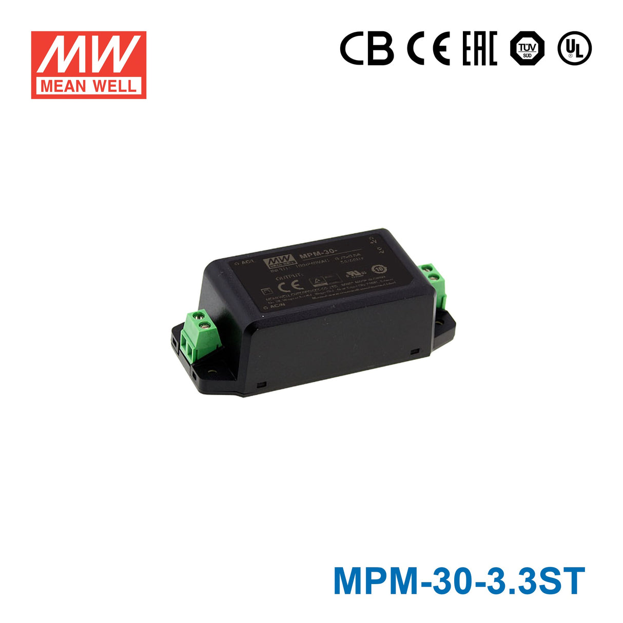 Mean Well MPM-30-3.3ST Power Supply 30W 3.3V 6A