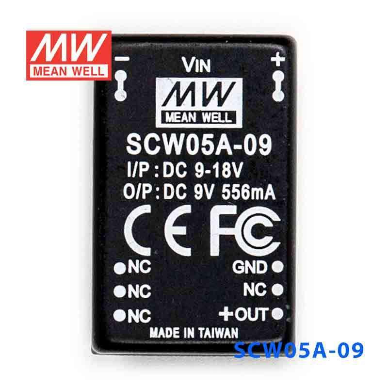 Mean Well SCW05A-09 DC-DC Converter - 5W 9~18V DC in 9V out 556mA - PHOTO 2