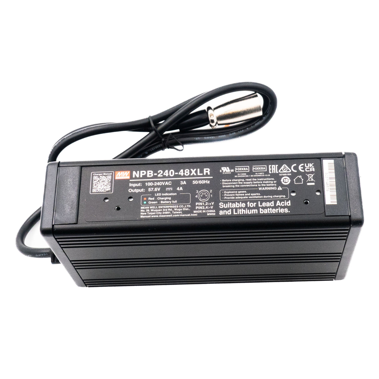 Mean Well NPB-240-48XLR Battery Charger 240W 48V 3 Pin Power Pin 4A - PHOTO 1
