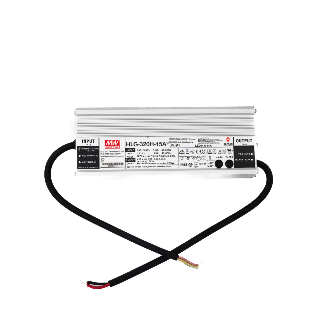 Mean Well HLG-320H-15A Power Supply 285W 15V - Adjustable - PHOTO 1
