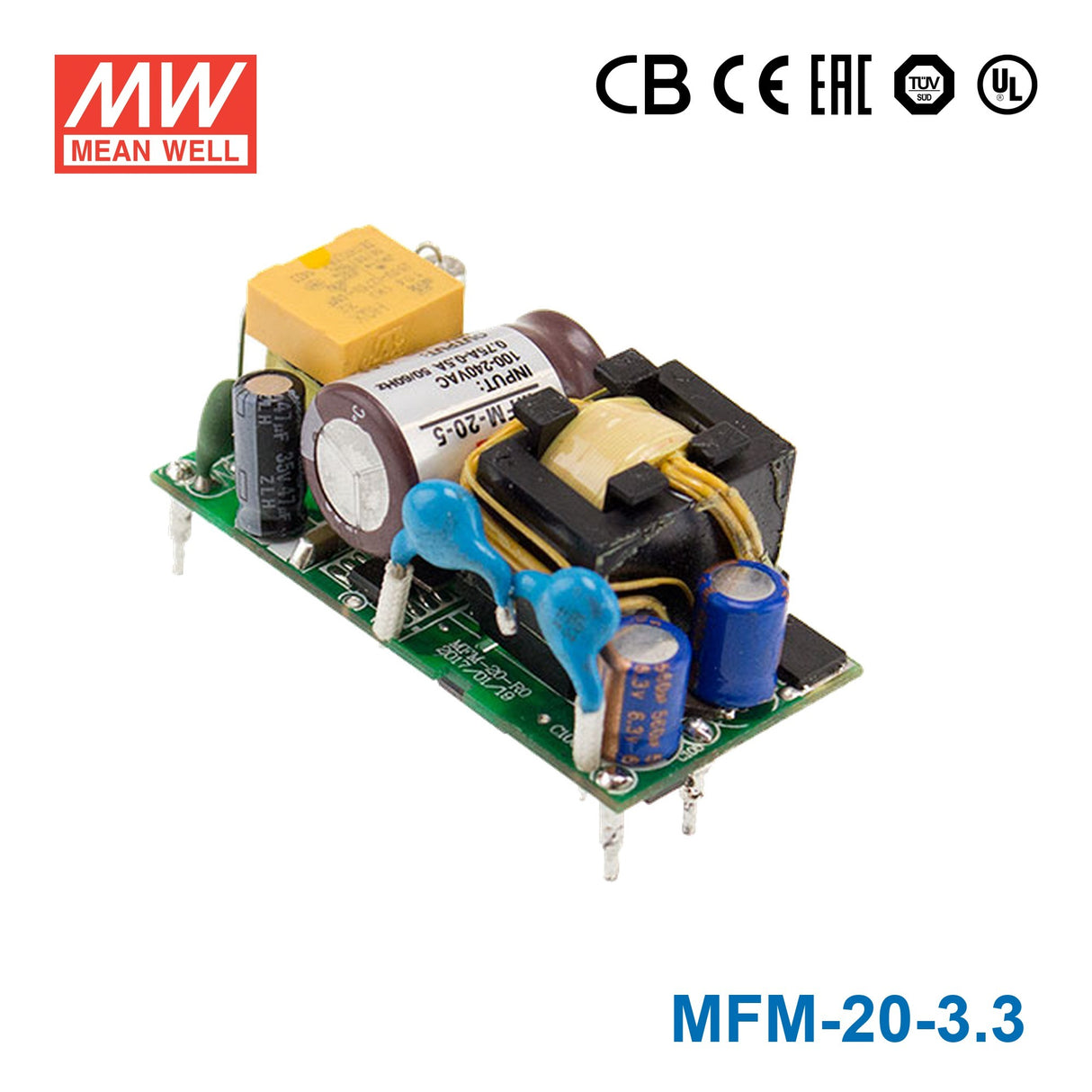 Mean Well MFM-20-3.3 Power Supply 20W 3.3V 4.5A