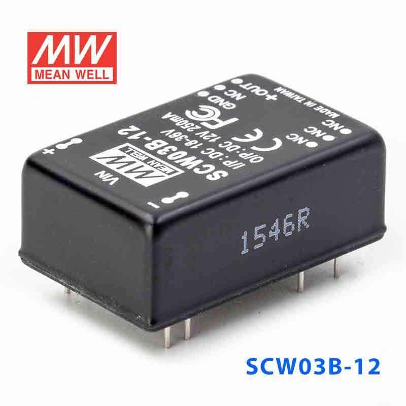 Mean Well SCW03B-12 DC-DC Converter - 3W 18~36V DC in 12V out 250mA - PHOTO 1