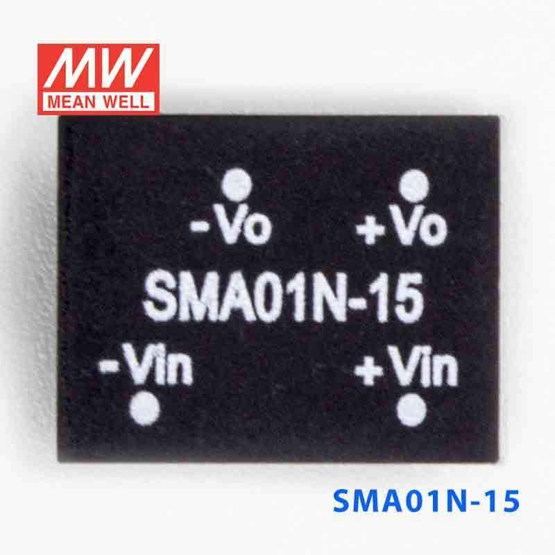 Mean Well SMA01N-15 DC-DC Converter - 1W - 21.6~26.4V in 15V out 67mA - PHOTO 2