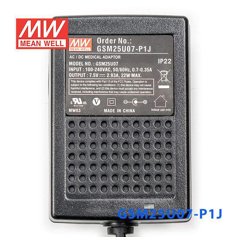 Mean Well GSM25U07-P1J Power Supply 22W 7.5V 2.93A - PHOTO 2