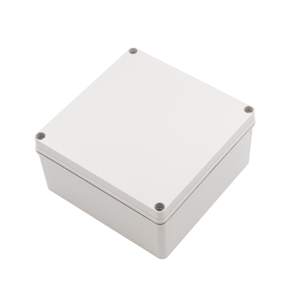 Boxco S-Series 7.87 x 7.87 x 3.94 Inches(200x200x100mm) Plastic Enclosure, IP67, IK08, ABS, Grey Cover, Screw Type - PHOTO 1