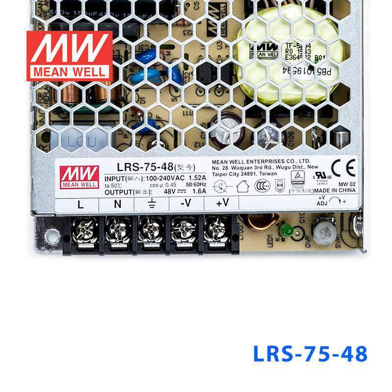 Mean Well LRS-75-48 Power Supply 75W 48V 1.6A - PHOTO 2