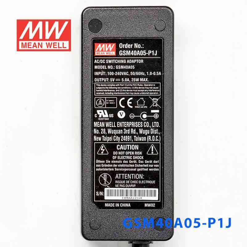 Mean Well GSM40A05-P1J Power Supply 25W 5V 5A