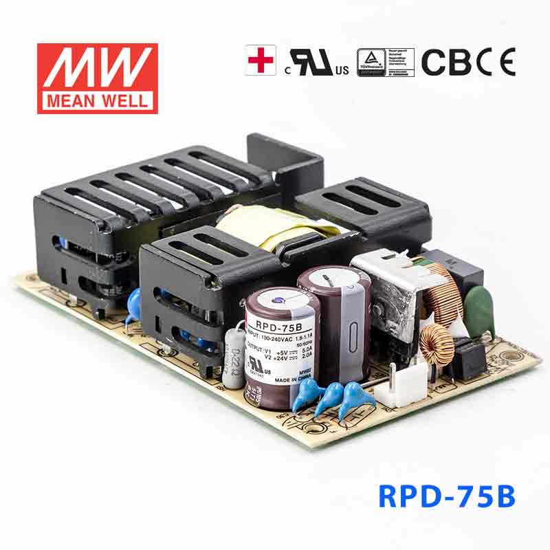 Mean Well RPD-75B Power Supply 75W 5V 24V 5A