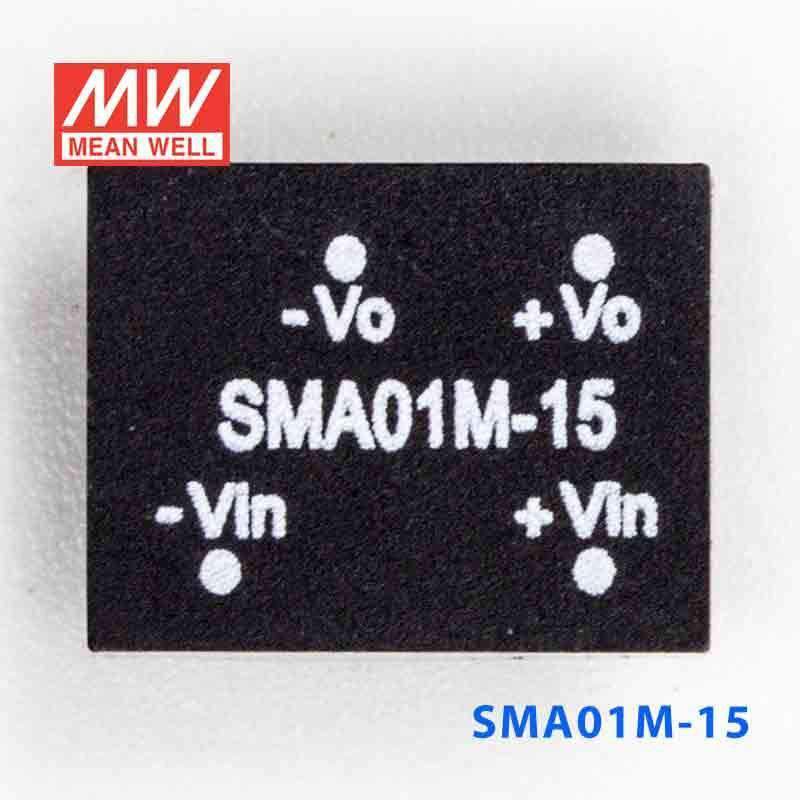 Mean Well SMA01M-15 DC-DC Converter - 1W - 10.8~13.2V in 15V out 67mA - PHOTO 2