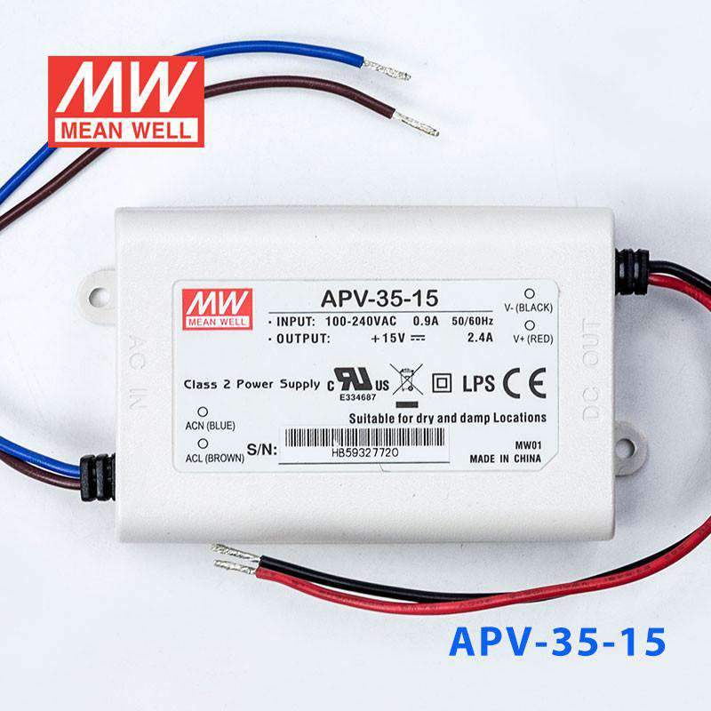Mean Well APV-35-15 Power Supply 36W 15V 2.4A
