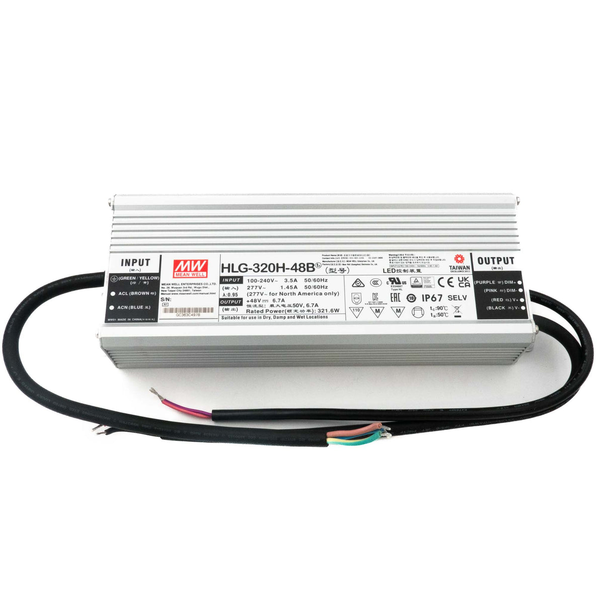 Mean Well HLG-320H-48B Power Supply 320W 48V- Dimmable - PHOTO 2