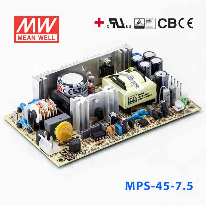 Mean Well MPS-45-7.5 Power Supply 45W 7.5V 5.4A