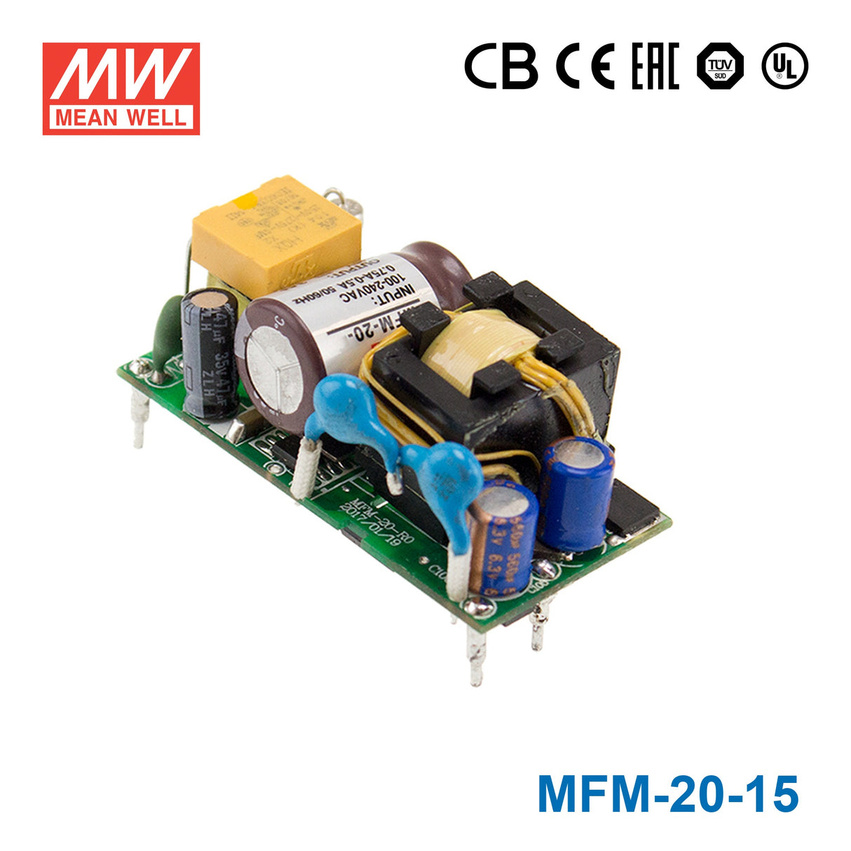 Mean Well MFM-20-15 Power Supply 20W 15V 1.4A