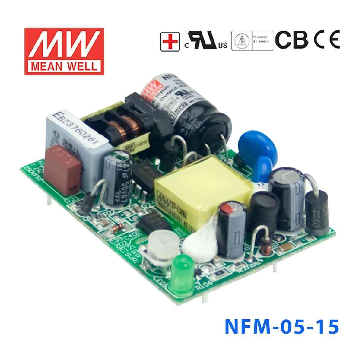 Mean Well NFM-05-15 Power Supply 5W 15V 330mA