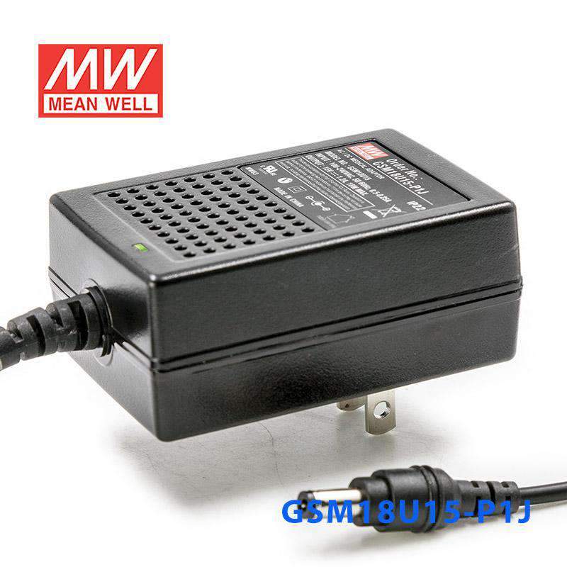Mean Well GSM18U15-P1J Power Supply 18W 15V 1.2A - PHOTO 1