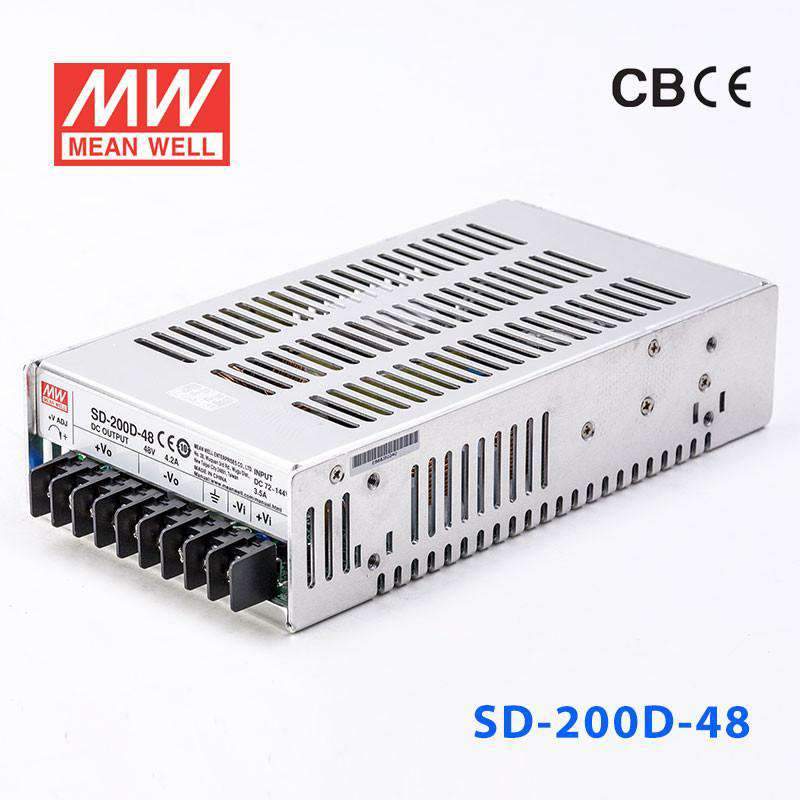 Mean Well SD-200D-48 DC-DC Converter - 200W - 72~144V in 48V out 8.4A