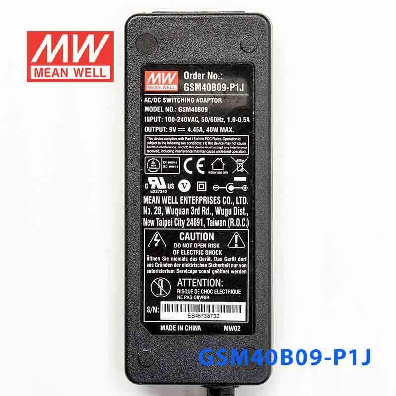 Mean Well GSM40B09-P1J Power Supply 40W 9V - PHOTO 2