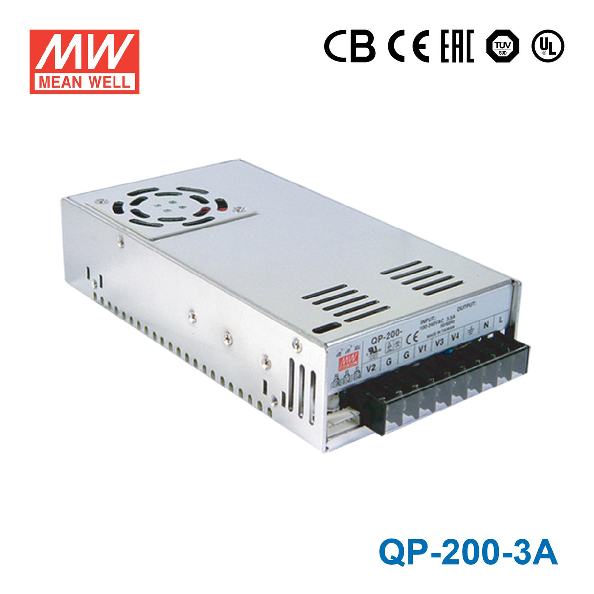 Mean Well QP-200-3A Power Supply 200W 5V 3.3V 12V -5V