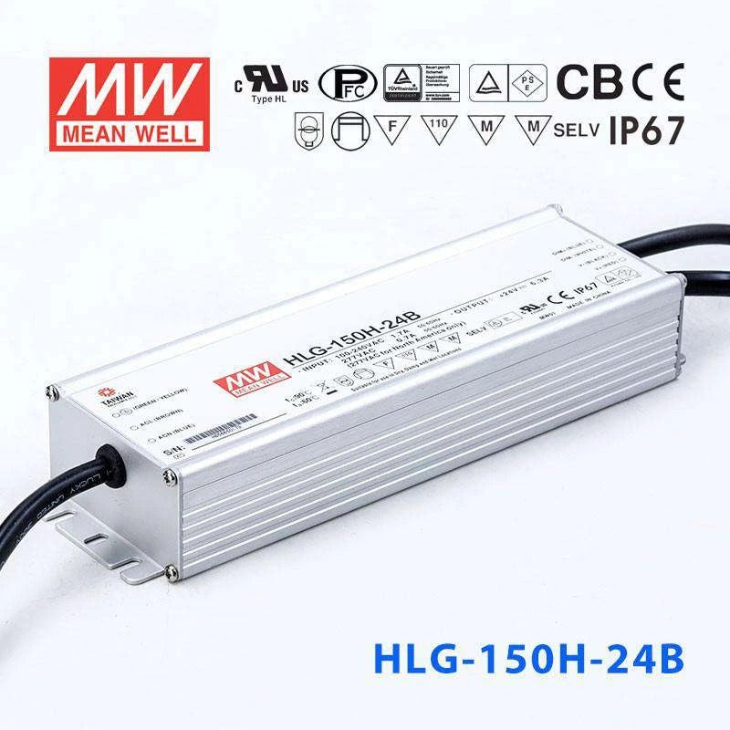 Mean Well HLG-150H-24B Power Supply 150W 24V- Dimmable 6.3A