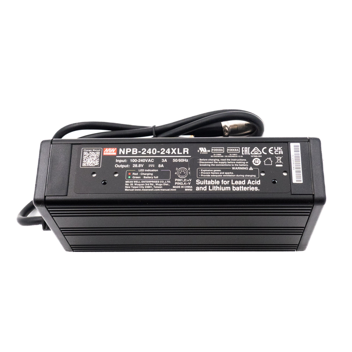 Mean Well NPB-240-24XLR Battery Charger 240W 24V 3 Pin Power Pin 8A - PHOTO 1