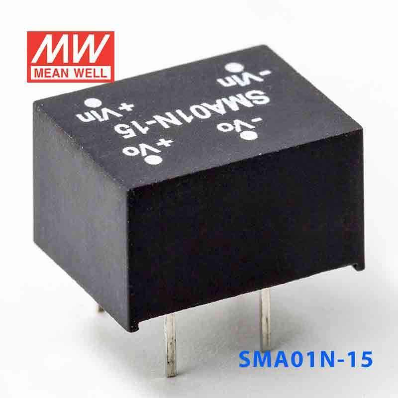 Mean Well SMA01N-15 DC-DC Converter - 1W - 21.6~26.4V in 15V out 67mA - PHOTO 1