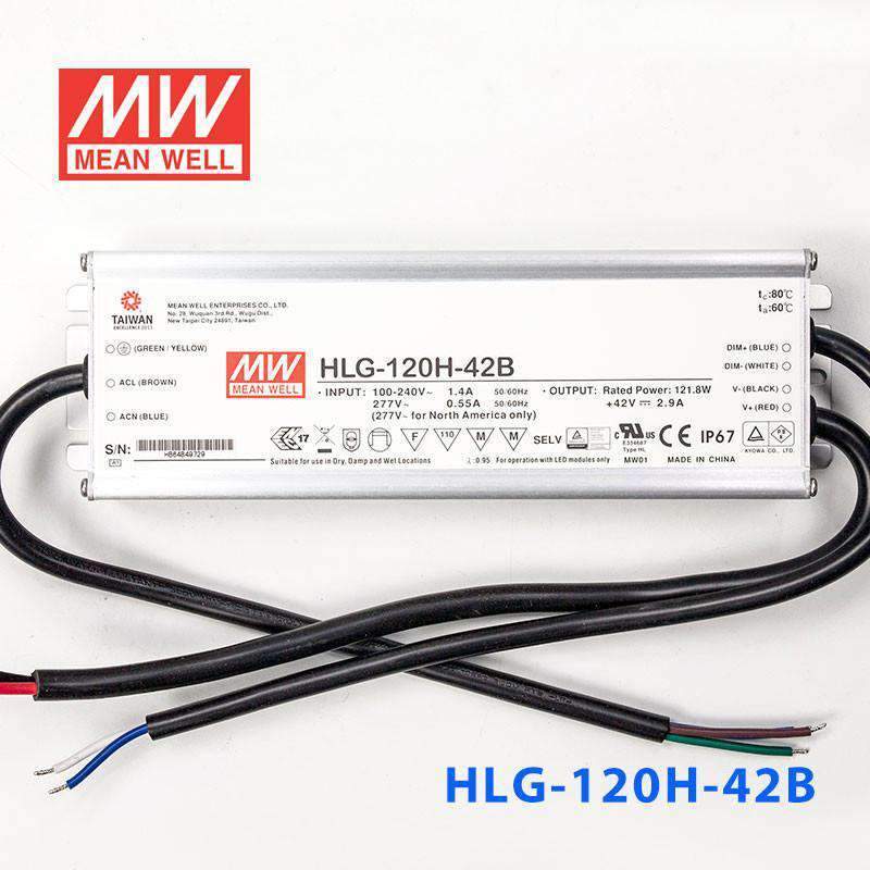 Mean Well HLG-120H-42B Power Supply 120W 42V- Dimmable 2.9A - PHOTO 2