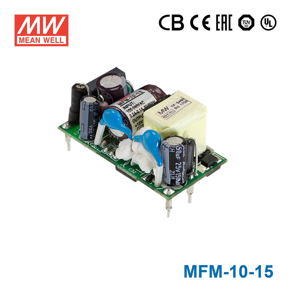 Mean Well MFM-10-15 Power Supply 10W 15V 670mA